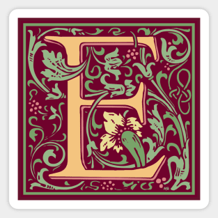 William Morris Vintage Letter E Magnet